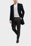 Midnight Blue Wool Coat