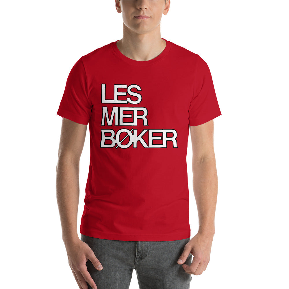 Read More Books in Norwegian, Short-Sleeve Unisex T-Shirt