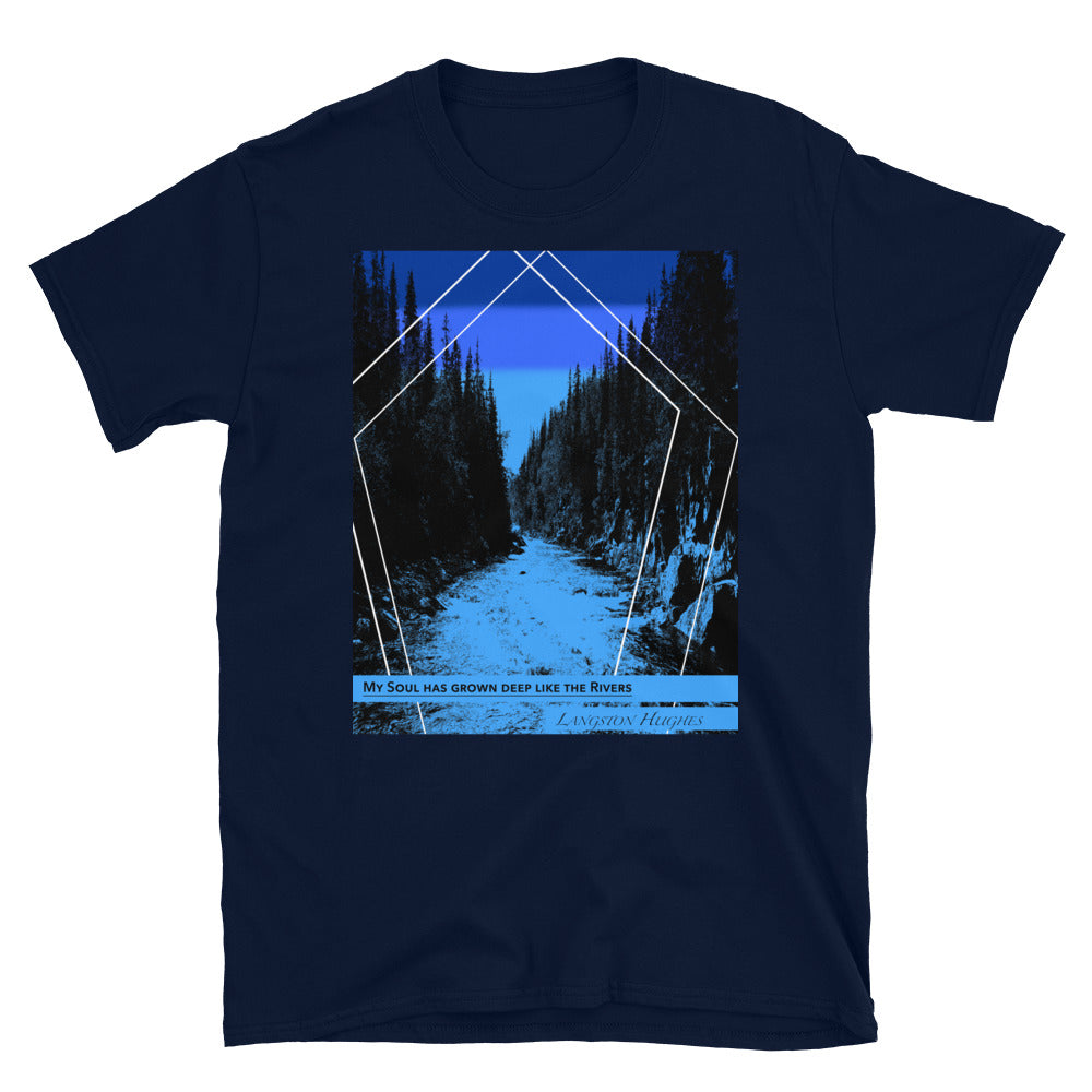 Langston Hughes Unisex Soft T-Shirt - Rivers II