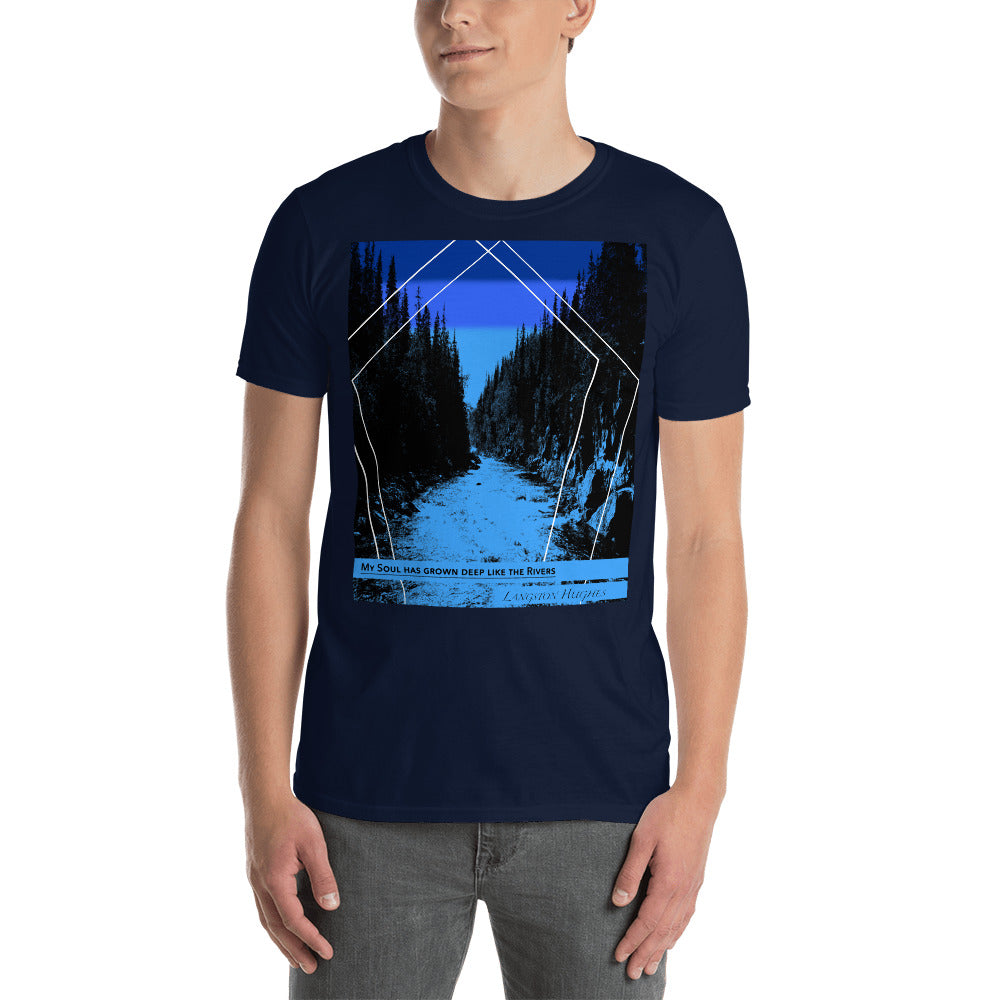 Langston Hughes Unisex Soft T-Shirt - Rivers II
