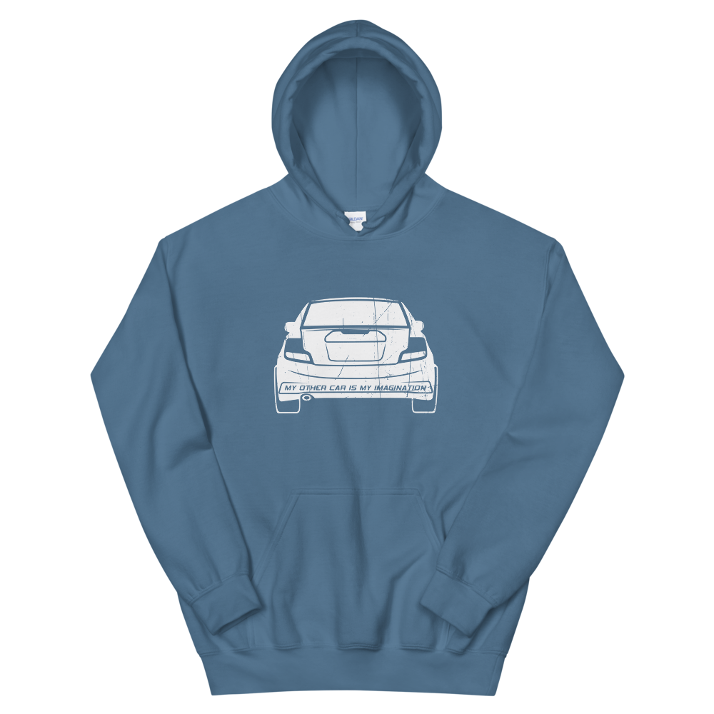 My Other Car Is My Imagination Unisex Hoodie (White)