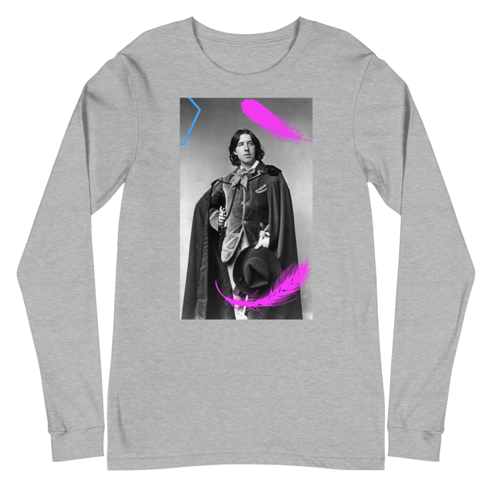 Oscar Wilde Unisex Long Sleeve Tee-Feathers