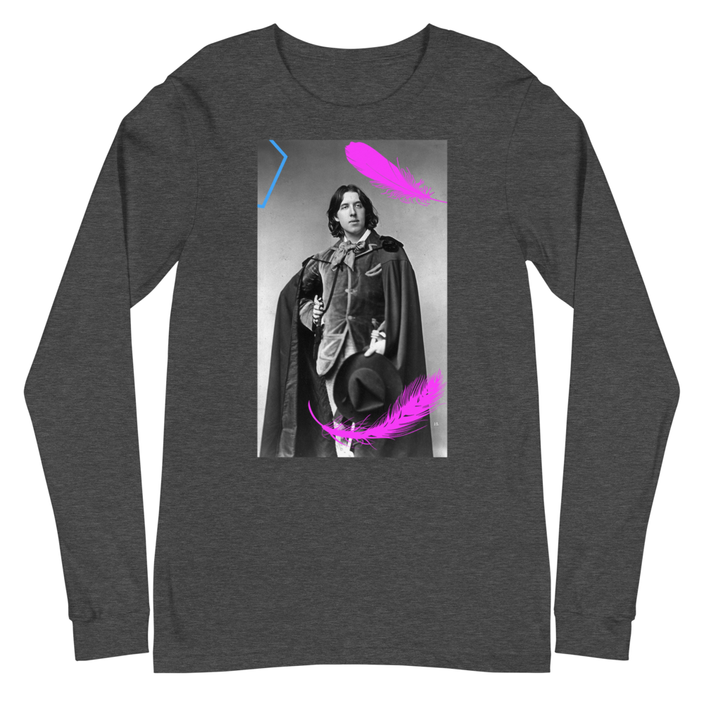 Oscar Wilde Unisex Long Sleeve Tee-Feathers