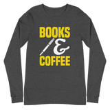 Books, Writing, & Coffee Unisex Long Sleeve Tee