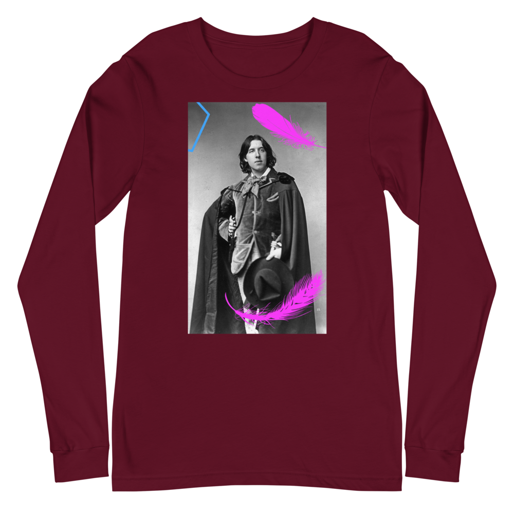 Oscar Wilde Unisex Long Sleeve Tee-Feathers