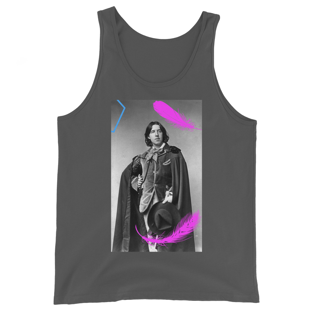 Oscar Wilde Unisex Tank Top-Feathers