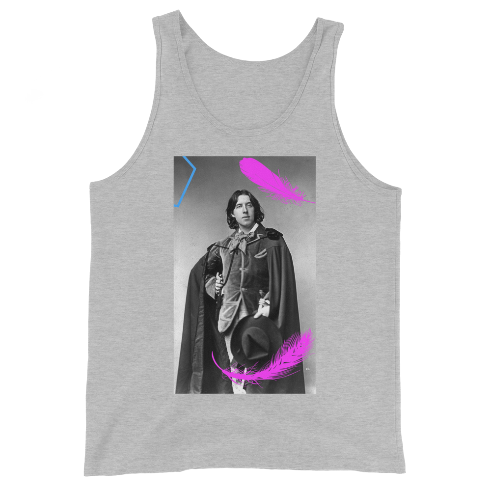 Oscar Wilde Unisex Tank Top-Feathers