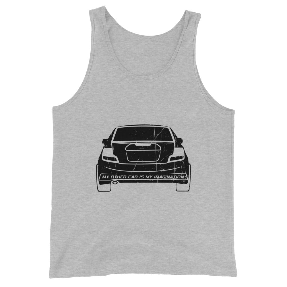 My Other Car Is My Imagination Unisex Tank Top (Black)