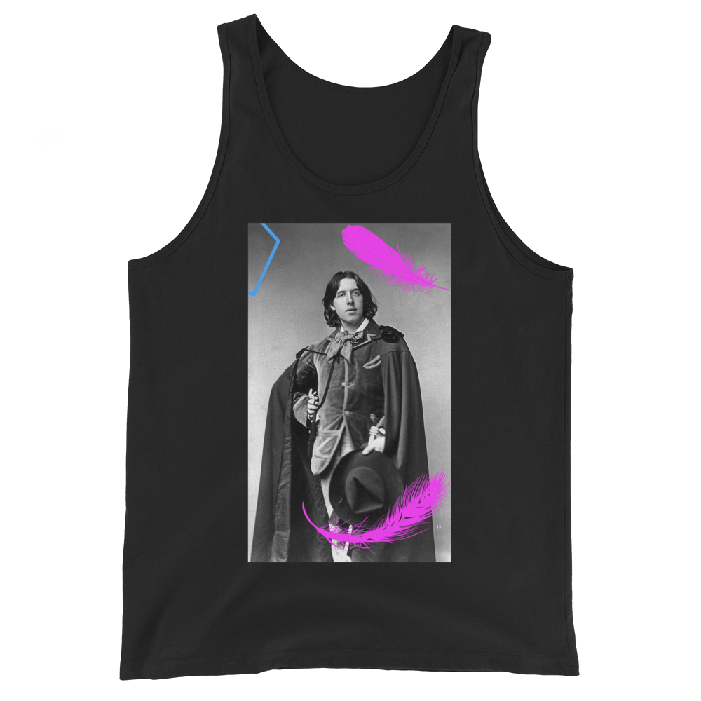 Oscar Wilde Unisex Tank Top-Feathers