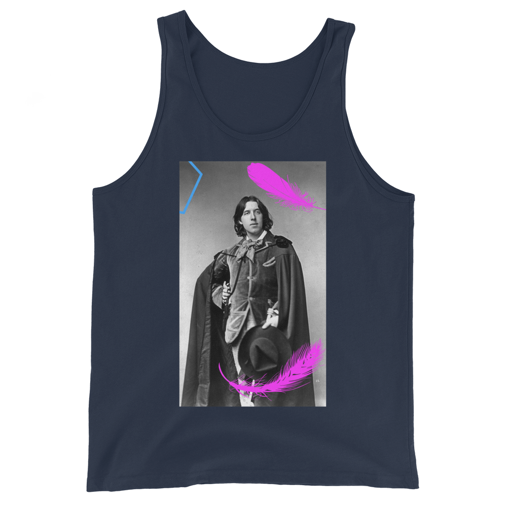 Oscar Wilde Unisex Tank Top-Feathers