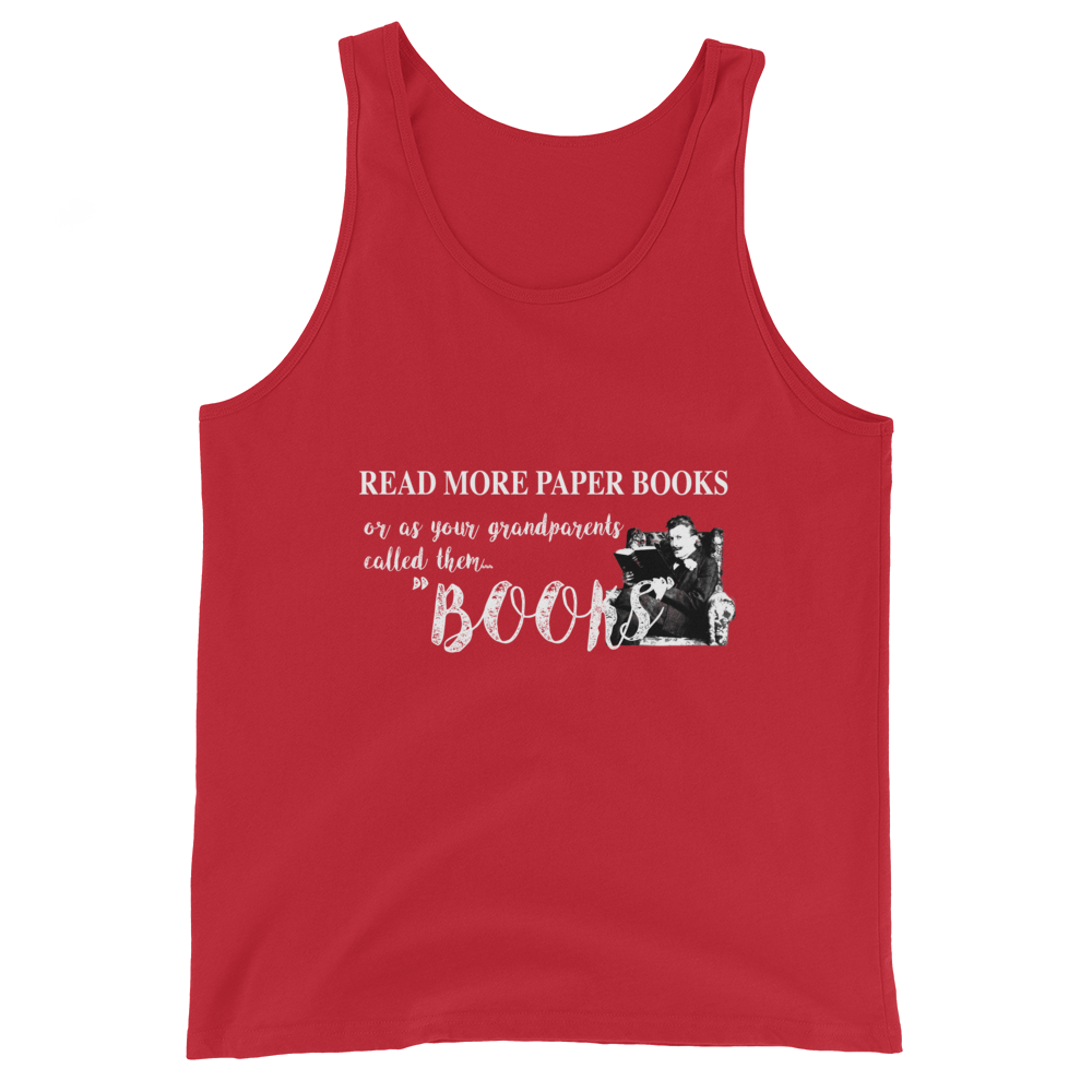 Read More Paper Books Unisex Tank Top