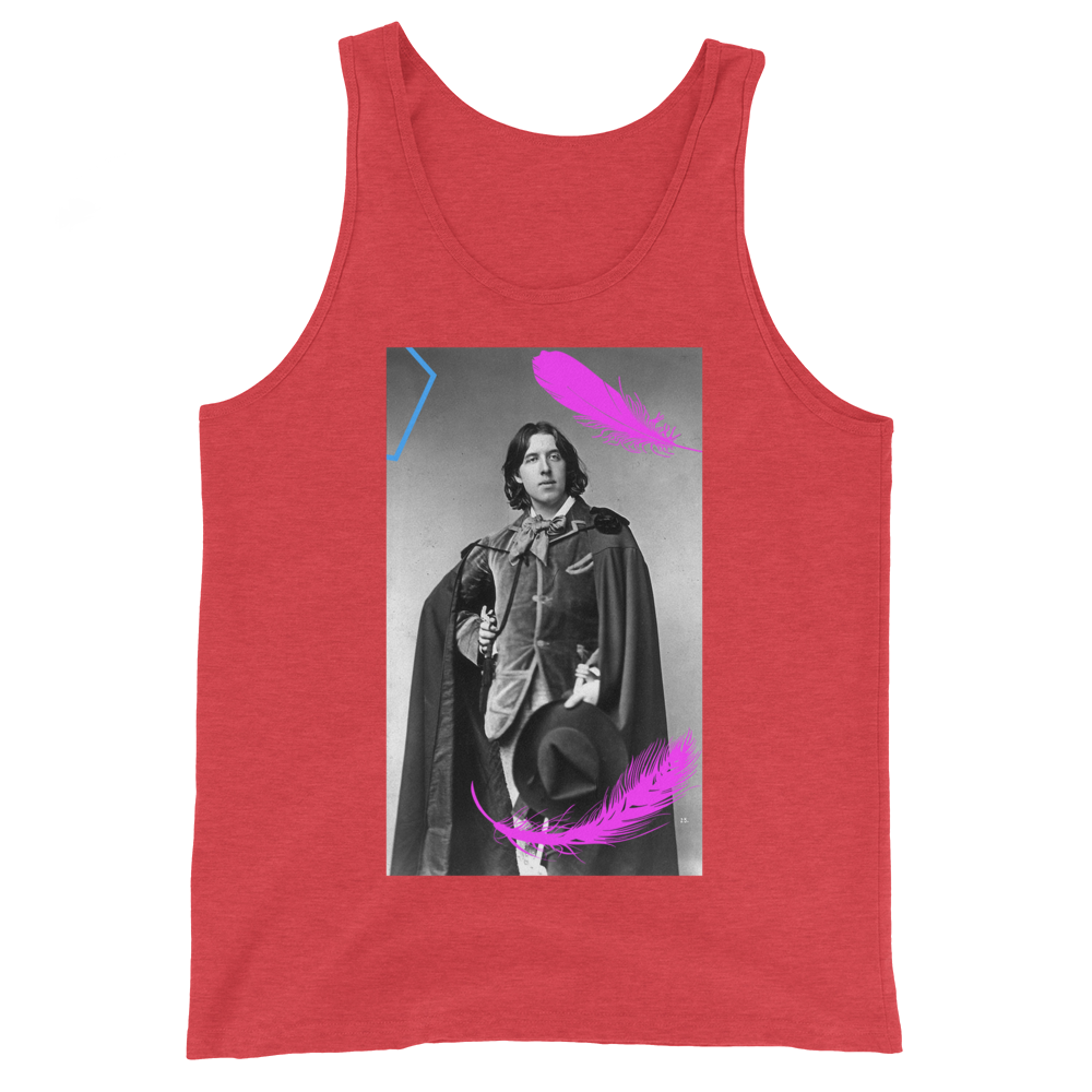 Oscar Wilde Unisex Tank Top-Feathers