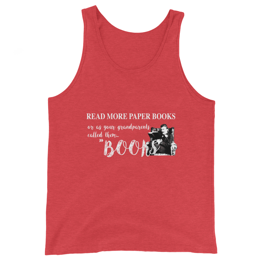 Read More Paper Books Unisex Tank Top