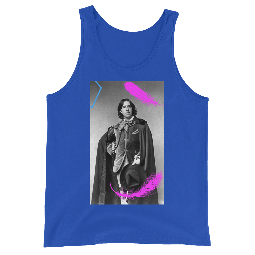 Oscar Wilde Unisex Tank Top-Feathers