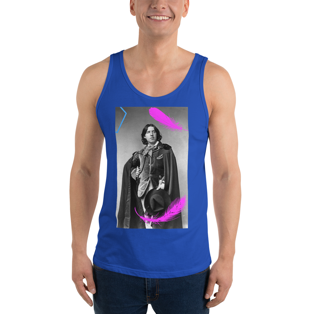 Oscar Wilde Unisex Tank Top-Feathers